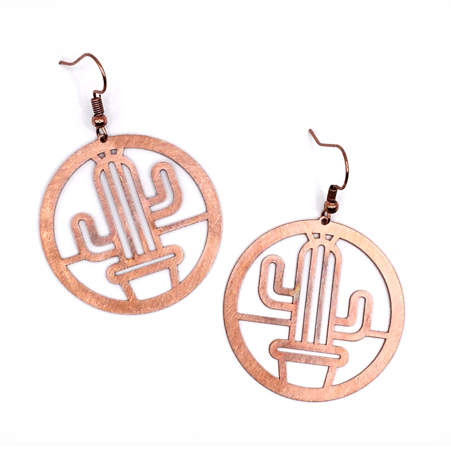 Copper Laser-Cut Earrings