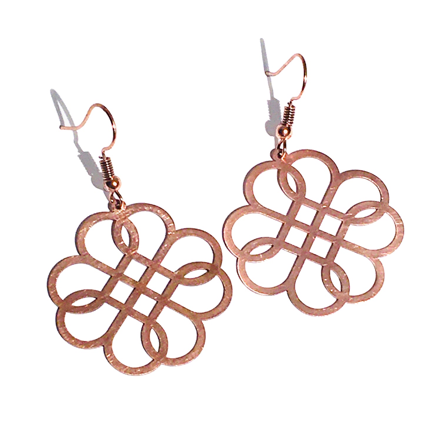 Copper Laser-Cut Earrings