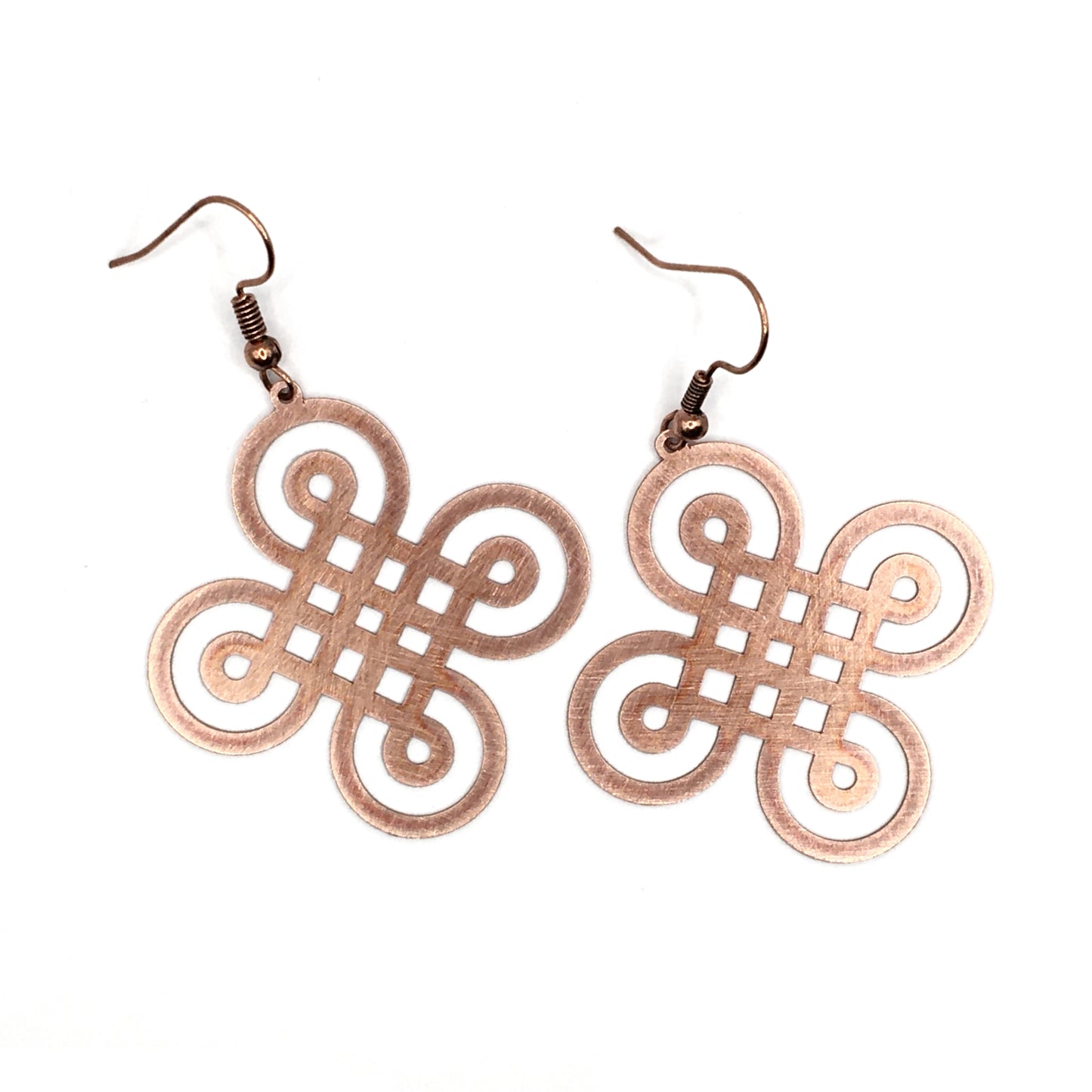 Copper Laser-Cut Earrings